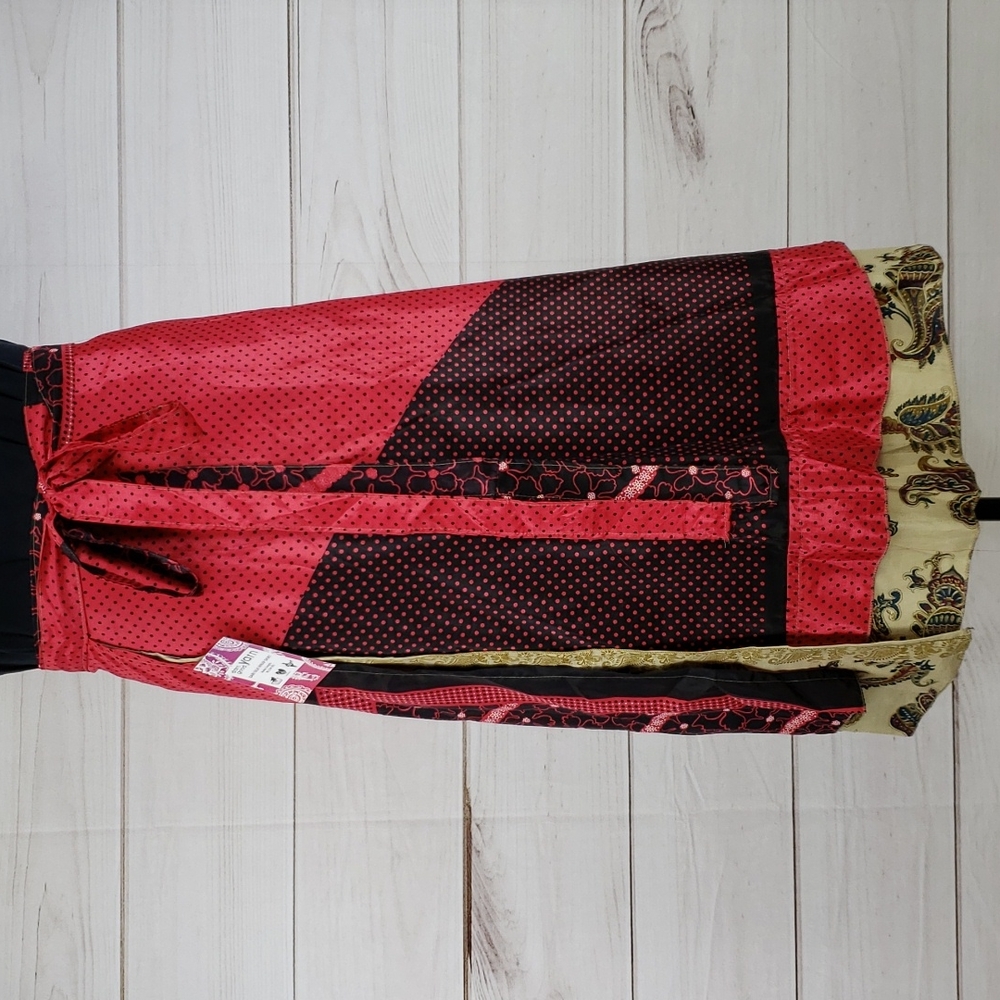Darn Good Yarn Sari Silk Wrap Skirt Ankle XL/Plus